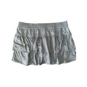 Lucky in Love Blue Tiered Ruffle Tennis Golf Skort Built In Shorts Women's Large